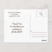 Rustiek Land Zonnebloemen Schuur Hout Dank u Briefkaart (Achterkant)