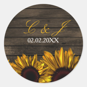 Rustiek Land Zonnebloemen Schuur Houten stickers