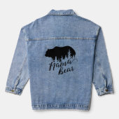 Rustiek Land Zwart Mama Beer Denim Jacket (Achterkant)
