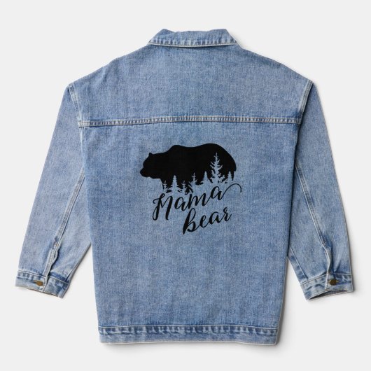 Rustiek Land Zwart Mama Beer Denim Jacket (Achterkant)