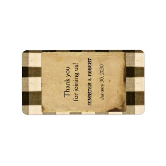 Rustiek Land Zwart Sepia Bruiloft Lip Balm Label