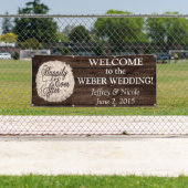 Rustiek Landelijk Paar Foto Bruiloft Banner (Insitu)