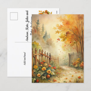 Rustiek landschap - Welkom Herfst Feestdagenkaart