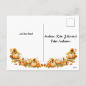 Rustiek landschap - Welkom Herfst Feestdagenkaart (Achterkant)