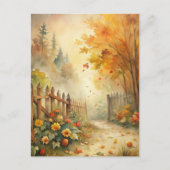 Rustiek landschap - Welkom Herfst Feestdagenkaart (Voorkant)