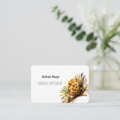 Rustiek Larch kegel visitekaartje (Staand voorkant)