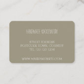 Rustiek Larch kegel visitekaartje (Achterkant)