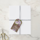 Rustiek Lavendel Bloemen Baby shower Favor Cadeau Cadeaulabel (Met Touw)