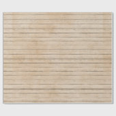 Rustiek  licht houten planken textuurpatroon cadeaupapier (Vlak)