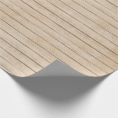 Rustiek  licht houten planken textuurpatroon cadeaupapier (Hoek)