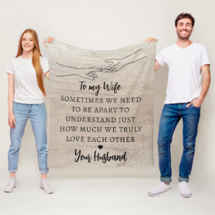 Rustiek Liefde Quote Vrouw Man Fleece Deken