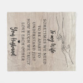 Rustiek Liefde Quote Vrouw Man Fleece Deken (Voorkant (Horizontaal))