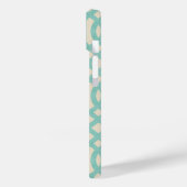 Rustiek Linnen Beige en Aqua Trellis Case-Mate iPhone Case (Achterkant / Links)