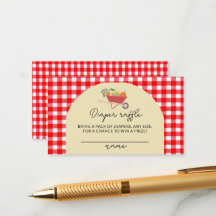 Rustiek lokaal geteeld Red Gingham Baby shower