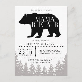 Rustiek Mama Beer | BABY SHOWER Uitnodiging Briefkaart