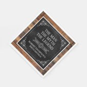 Rustiek Man Myth Legend 100th Birthday Black Servet (Hoek)