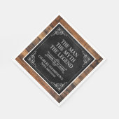 Rustiek Man Myth Legend 70th Birthday Black Servet (Hoek)