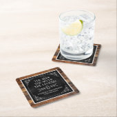 Rustiek Man Myth Legend 75th Birthday Black Vierkante Kartonnen Onderzetter (Insitu)