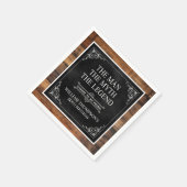 Rustiek Man Myth Legend 80th Birthday Black Servet (Hoek)