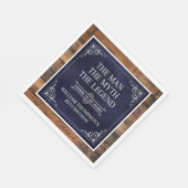 Rustiek Man Myth Legend 85th Birthday Navy Blue Servet (Hoek)