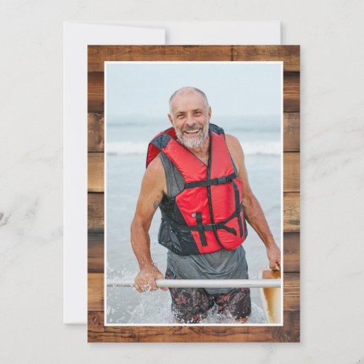 Rustiek Man Myth Legend Foto 70e verjaardag Kaart (Achterkant)