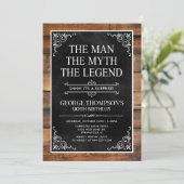 Rustiek Man Myth Legend Surprise Foto 90 Verjaarda Kaart (Staand voorkant)