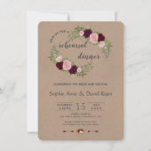 Rustiek Marsala Bloem Ambachtelijk Ambachtspapier  Kaart (Voorkant)