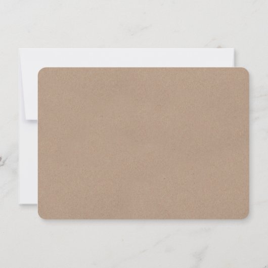 Rustiek Marsala Bloemen Craft Papier Save the Date (Achterkant)