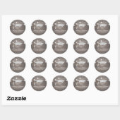 Rustiek Mason Jar Afstuderen Ronde Sticker (Vel)