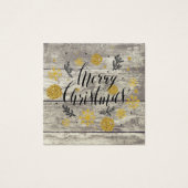 Rustiek Merry Christmas Gold Cadeau Kaart Certific (Voorkant)