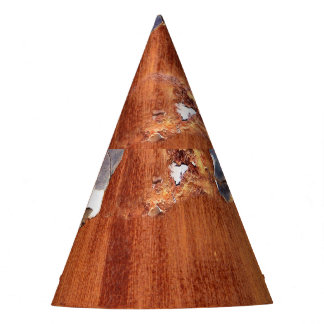 Rustiek metaal:  ijzeren textuur. feesthoedjes