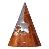 Rustiek metaal:  ijzeren textuur. feesthoedjes (Links)