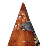 Rustiek metaal:  ijzeren textuur. feesthoedjes (Rechts)