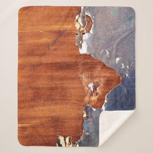 Rustiek metaal:  ijzeren textuur. sherpa deken (Voorkant)