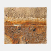 Rustiek metaal: Zware getextureerde achtergrond Fleece Deken (Voorkant (Horizontaal))