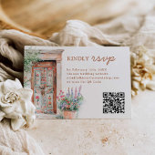 Rustiek Mexico Bruiloft QR Code RSVP