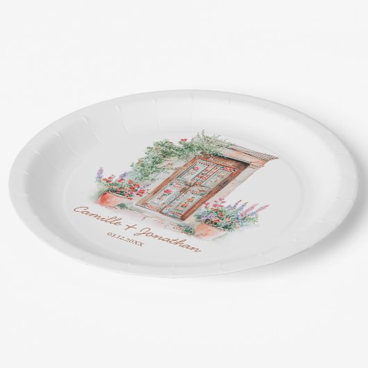 Rustiek Mexico Trouwpapier Bord (Gekanteld)