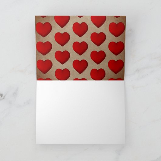 Rustiek mijn beste vriend ooit Red Heart Feestdagen Kaart (Binnen)