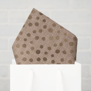 Rustiek Modern Linnen Bruine Stippen Casual Tribal Tissuepapier