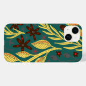 Rustiek Monogram Bloemen Case-Mate iPhone Case (Achterkant (horizontaal))