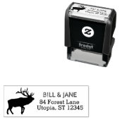 Rustiek Monogram Elk | Bruiloft Zelfinkt Stempel (In situ)