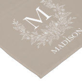 Rustiek monogram Grullo gepersonaliseerd initiaal Korte Tafelloper (Hoek)