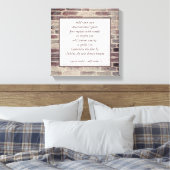 Rustiek Motivatie citaat Maak uw eigen baksteen Canvas Afdruk (Insitu (Slaapkamer))