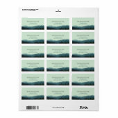 Rustiek Mountain adres label standaard maat blauw (Full Sheet)