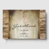 Rustiek Nautisch Hout Ontwerp Guestbook Gastenboek (Voorkant)
