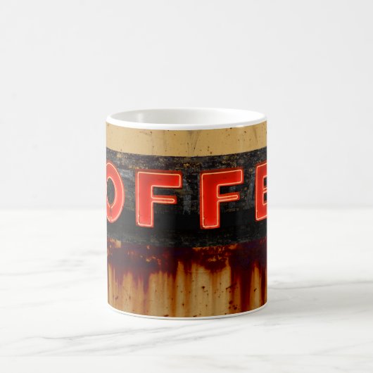 Rustiek Neon Koffie Teken Koffiemok (Center)