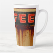 Rustiek Neon Koffie Teken Latte Mok (Rechts)