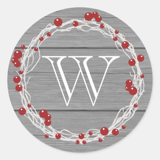 Rustiek Noel Kerst sticker (Voorkant)