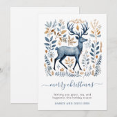 Rustiek Noords rendier kerstgroen Feestdagenkaart (Voorkant / Achterkant)