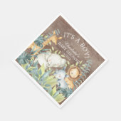 Rustiek Oerwoud Dier Baby shower Papieren servette Servet (Hoek)